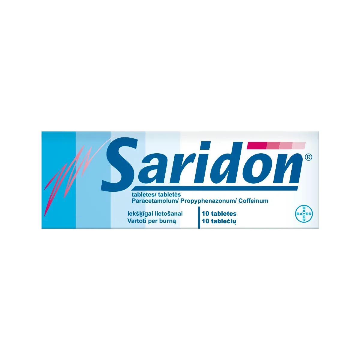 SARIDON TABLETES N10 - Produkta attēls