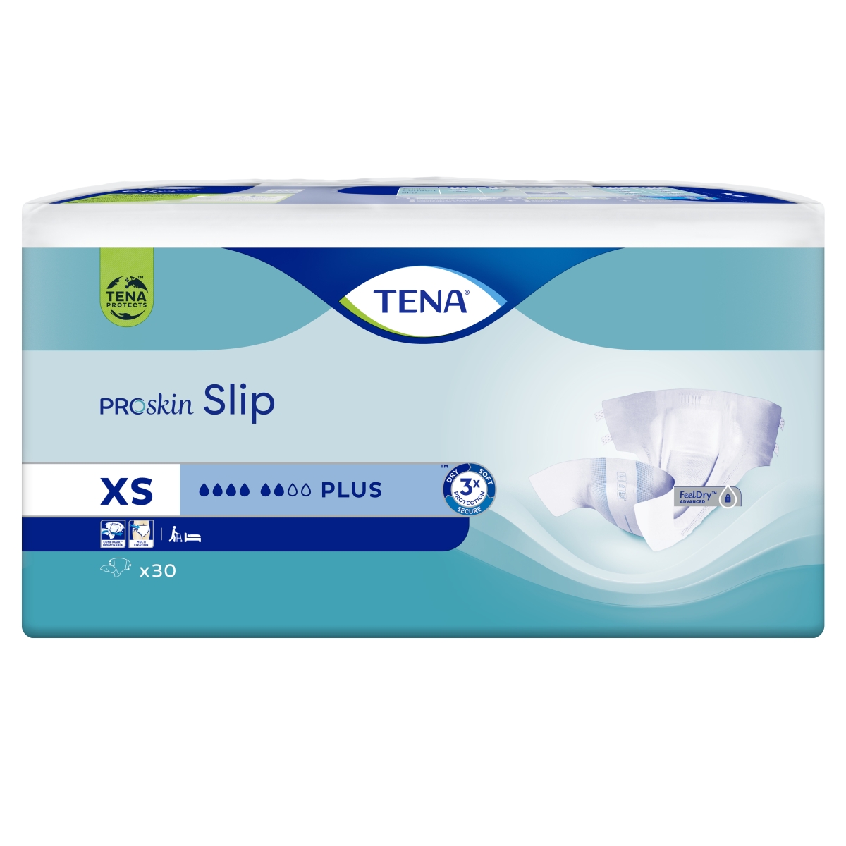 TENA Slip Plus autiņbikses, XS izmērs, 30 gab. - Produkta attēls