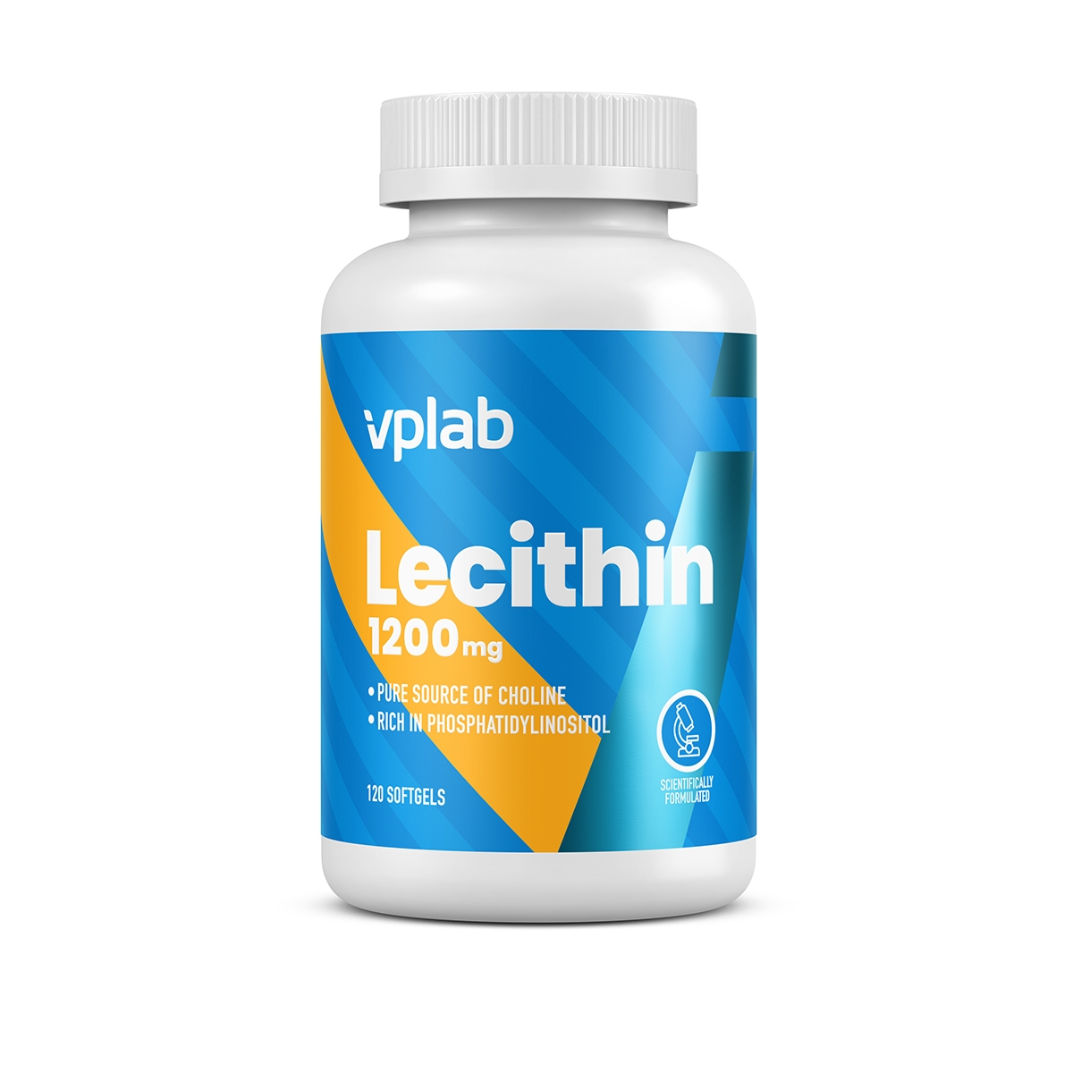 VPLAB Lecithin 1200 mg Softgels kapsulas, 120 gab. - Produkta attēls
