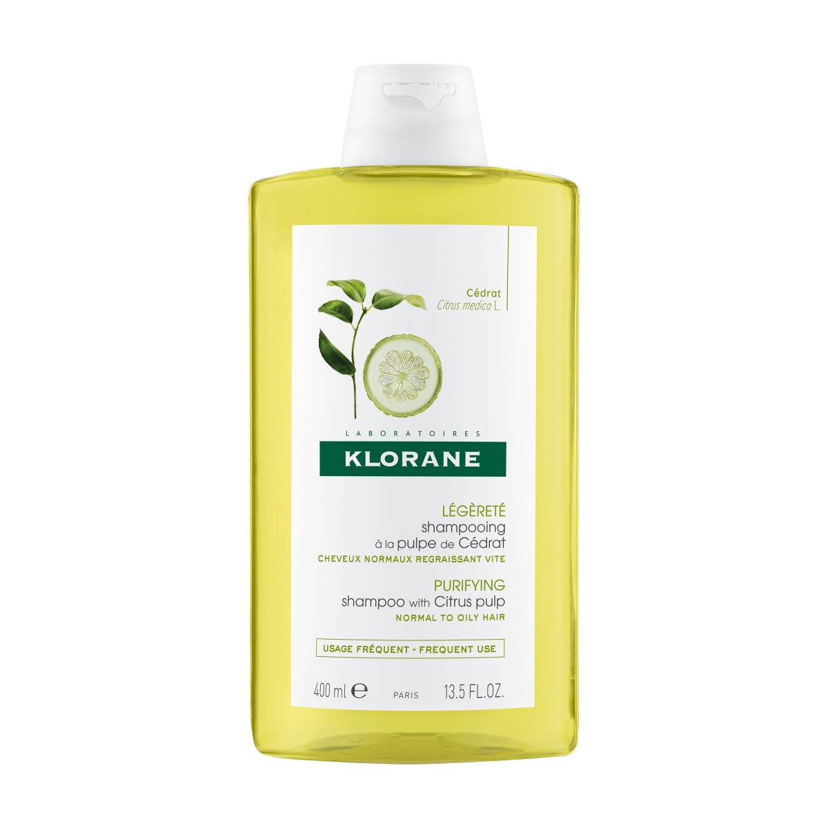 KLORANE šampūns ar citrusu, 400ml - Produkta attēls
