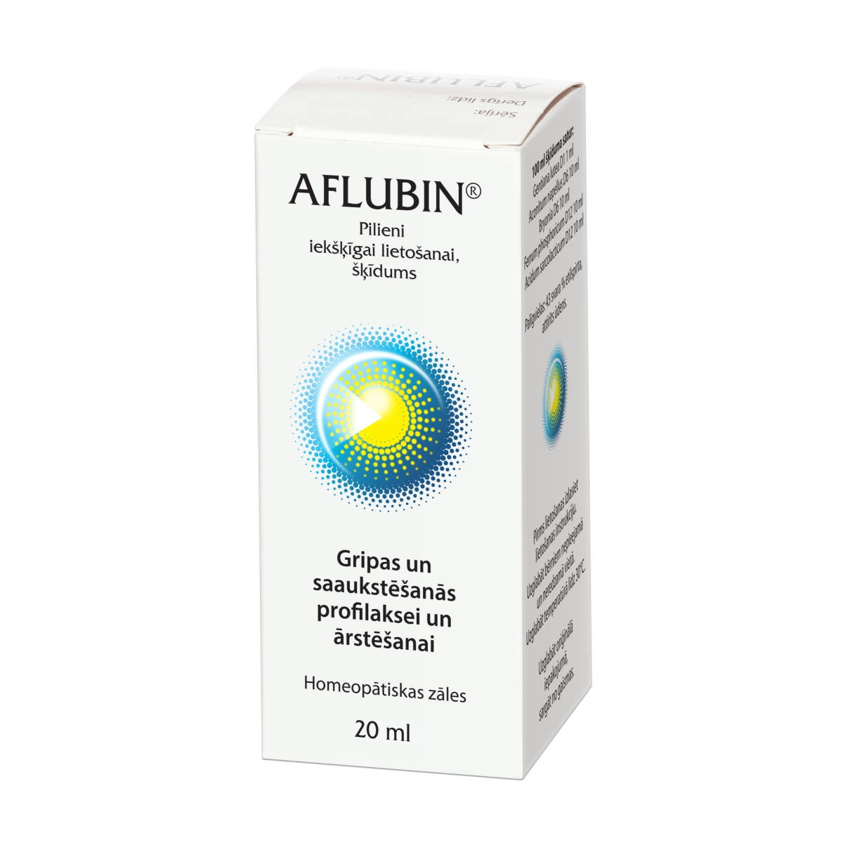 Aflubin pilieni iekšķīgai lietošanai, šķīdums 20ML - Produkta attēls