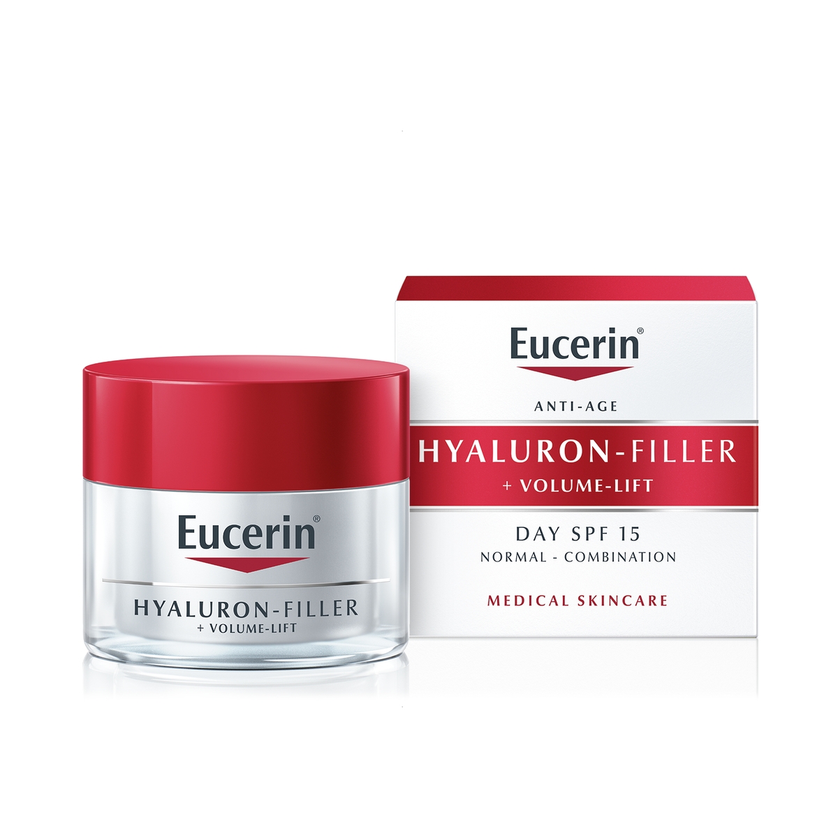 EUCERIN Hyaluron-Filler + Volume Lift SPF15 dienas krēms normālai līdz kombinētai ādai, 50 ml - Produkta attēls