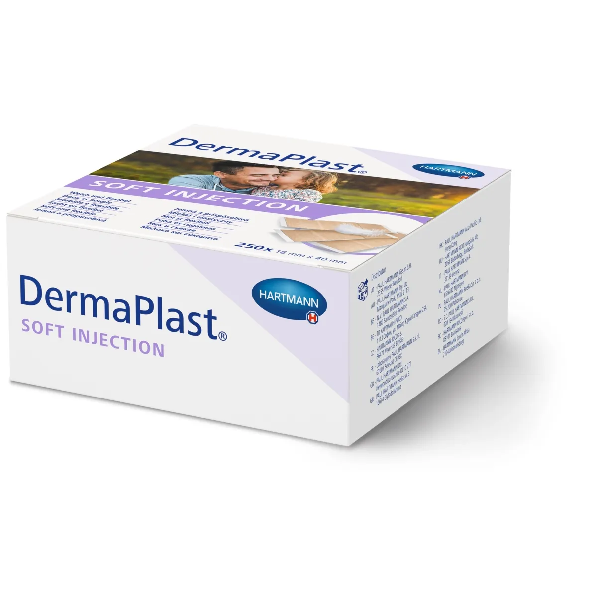 DERMAPLAST pēcinjekciju plāksteri (4 x 1.6 cm), 250 gab - Produkta attēls