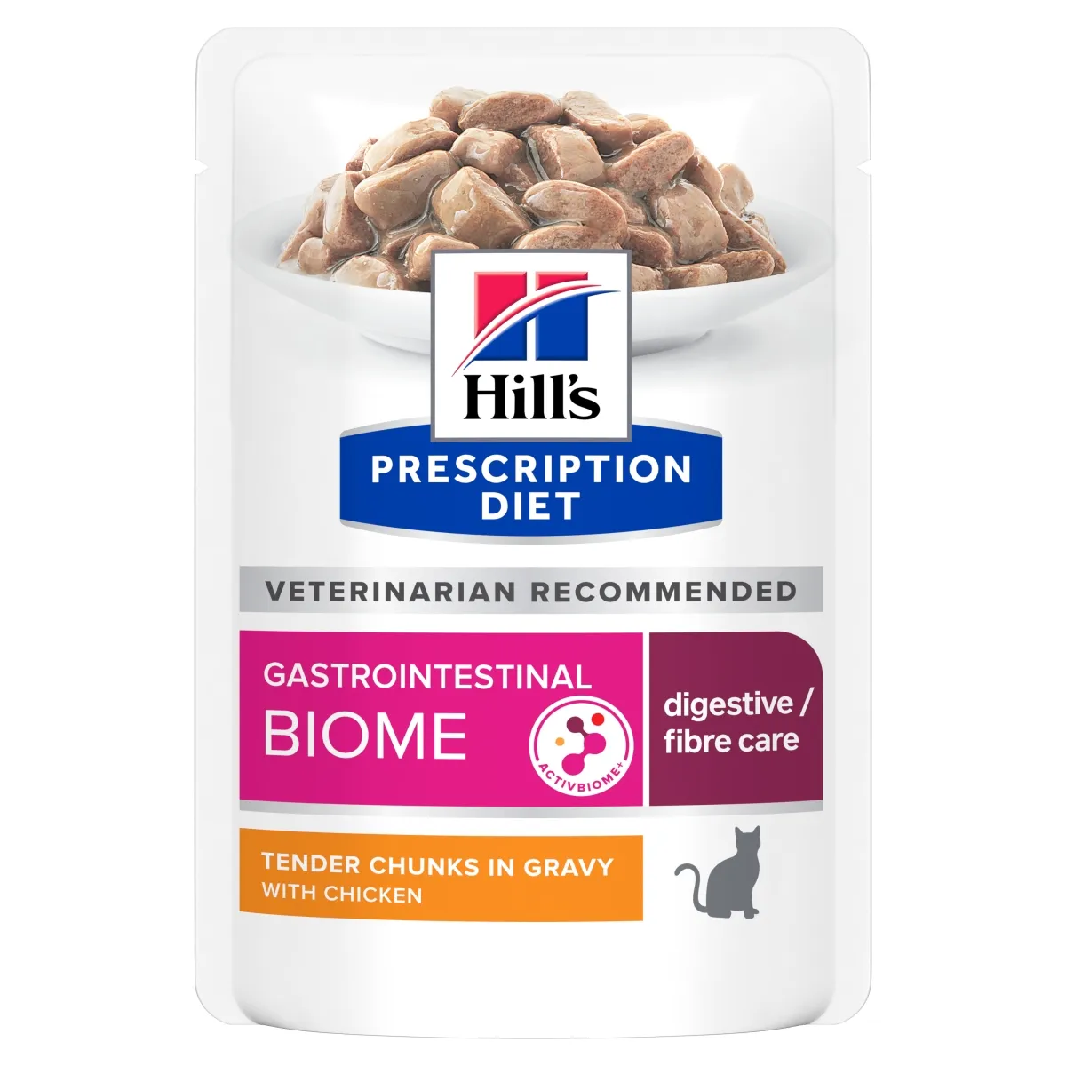 Hills PD kaķu mitrā barība paciņā Gastrointestinal Biome 85g N12 - Produkta attēls