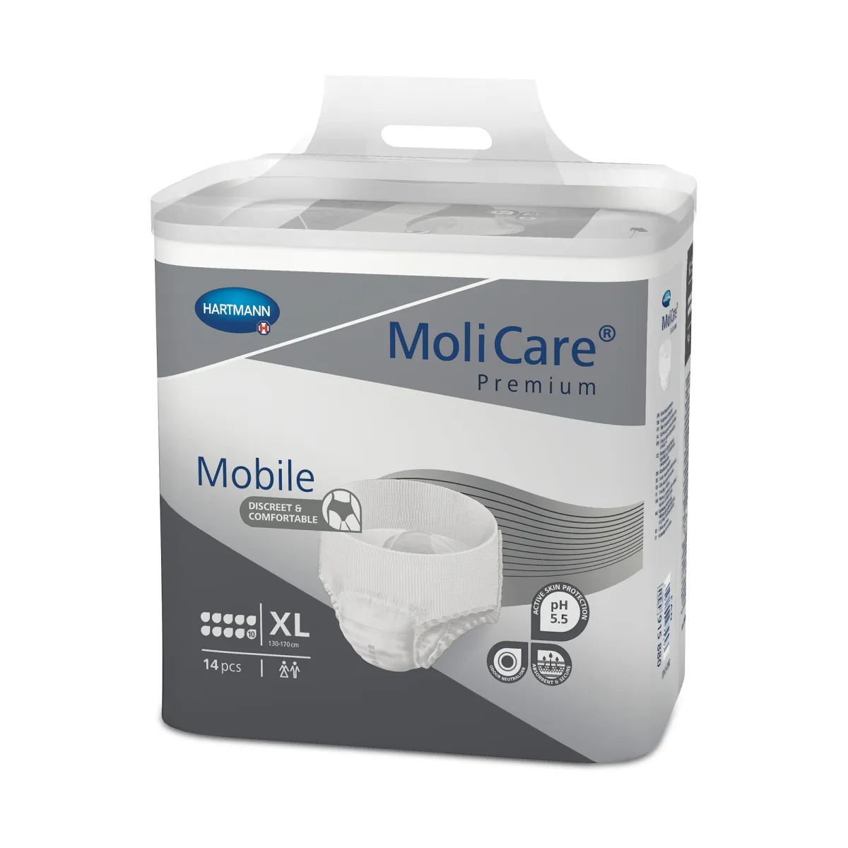 MOLICARE Premium Mobile bikses (XL izmērs,10 lāses), 14 gab - Produkta attēls