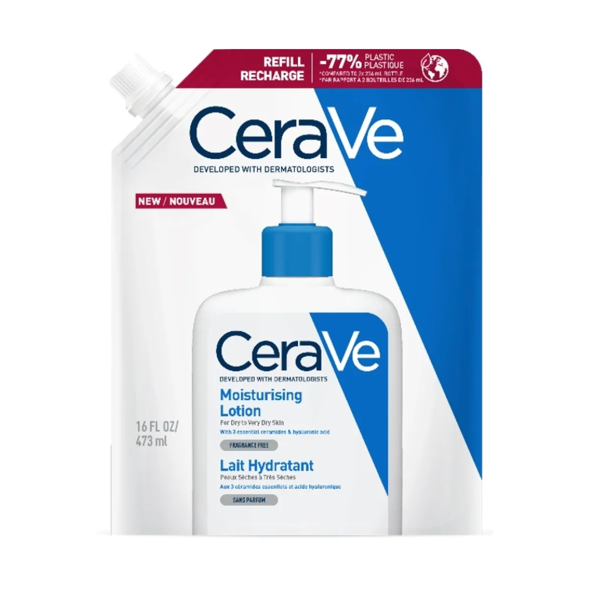 CERAVE mitrinošs losjons sausai un ļoti sausai ādai (uzp.iep.), 473 ml - Produkta attēls