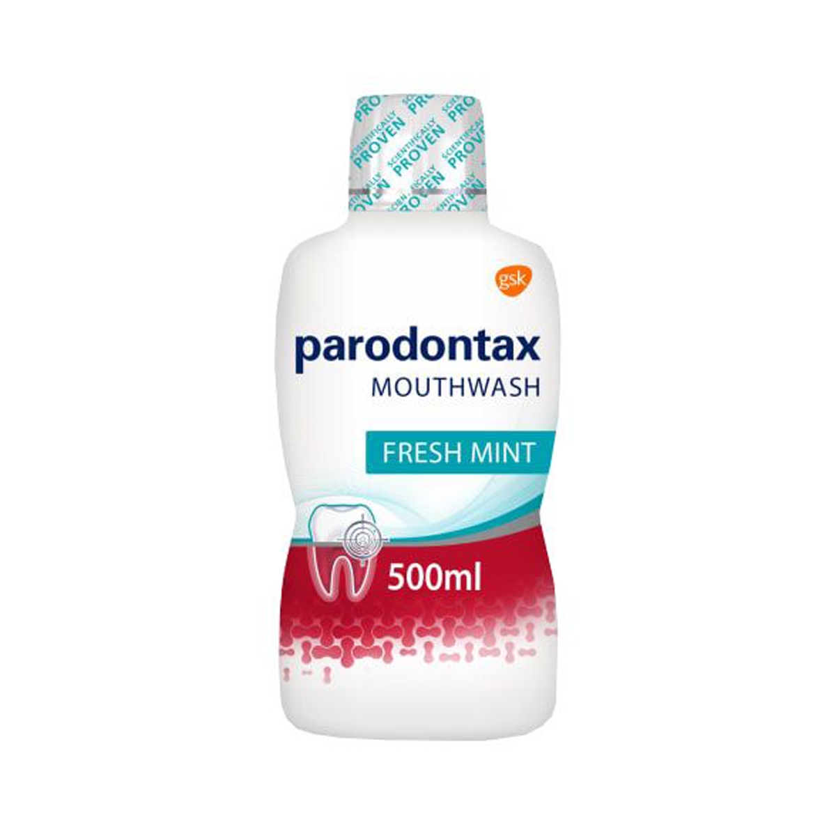 PARODONTAX® Daily Mouthwash Freshmint mutes skalojamais līdzeklis, 500 ml - Produkta attēls