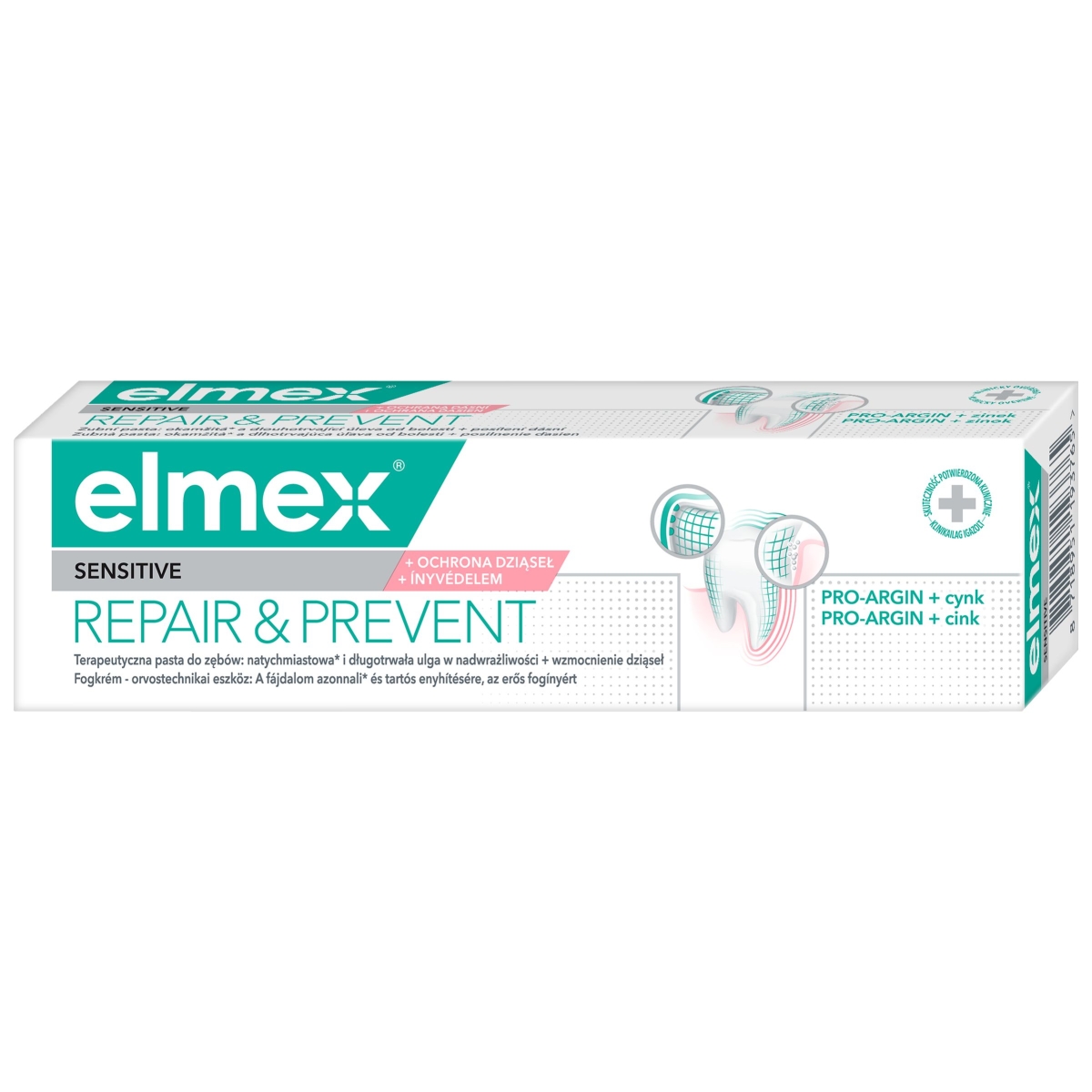 ELMEX ZOBU PASTA SENS. PROF.REPAIR&PREVENT 75ml - Produkta attēls