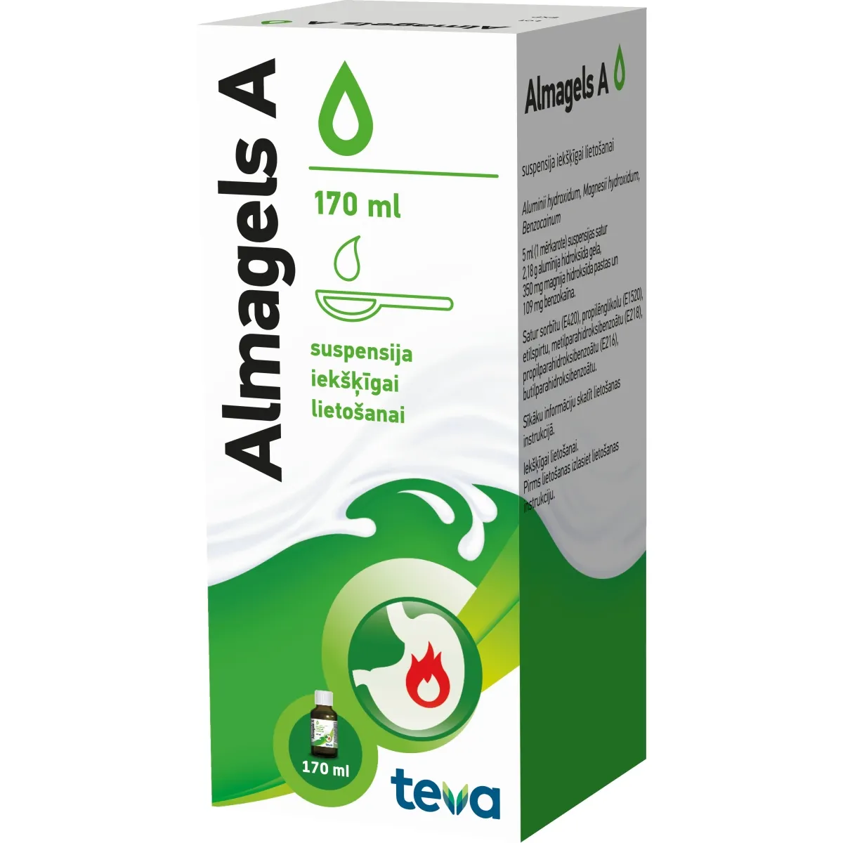 ALMAGELS A SUSPENSIJA 170ML - Produkta attēls