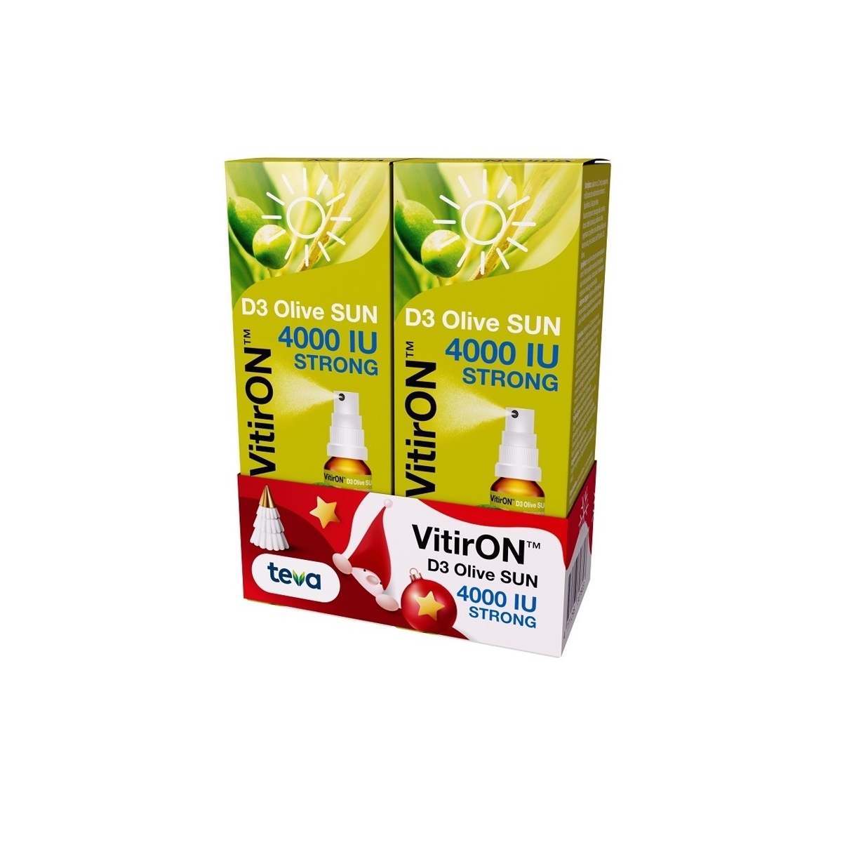 VITIRON™ D3 (4000 IU) Olive Sun sprejs, 10ml+10ml (1+1 Ziemassvētku komplekts) - Produkta attēls