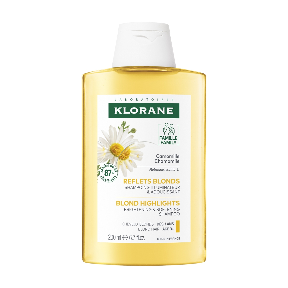 KLORANE šampūns ar kumelītēm, 200ml - Produkta attēls