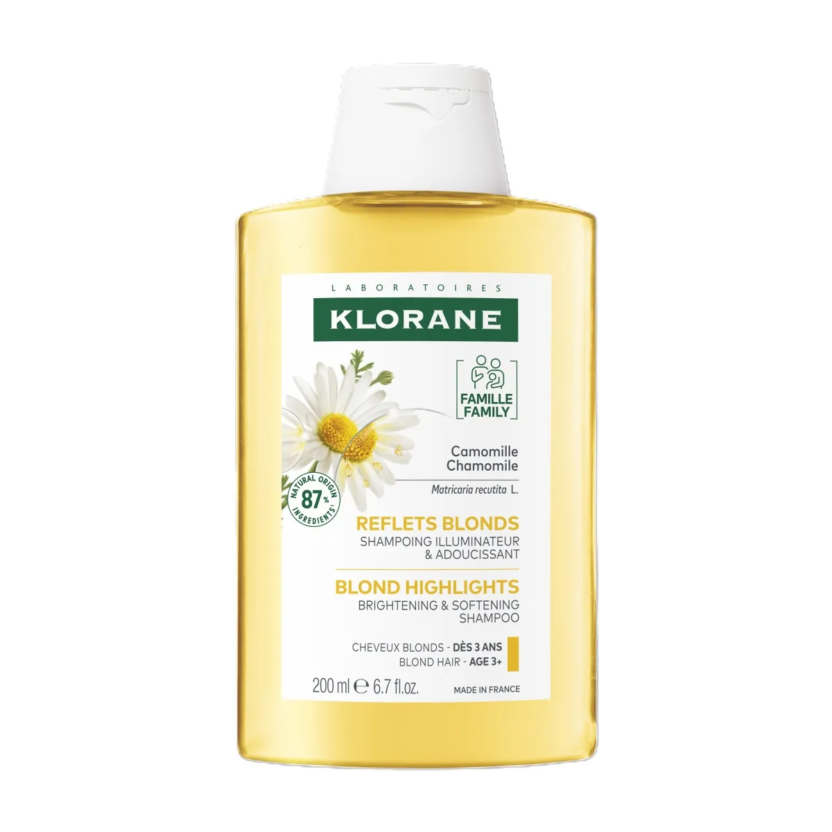 KLORANE šampūns ar kumelītēm, 200ml - Produkta attēls