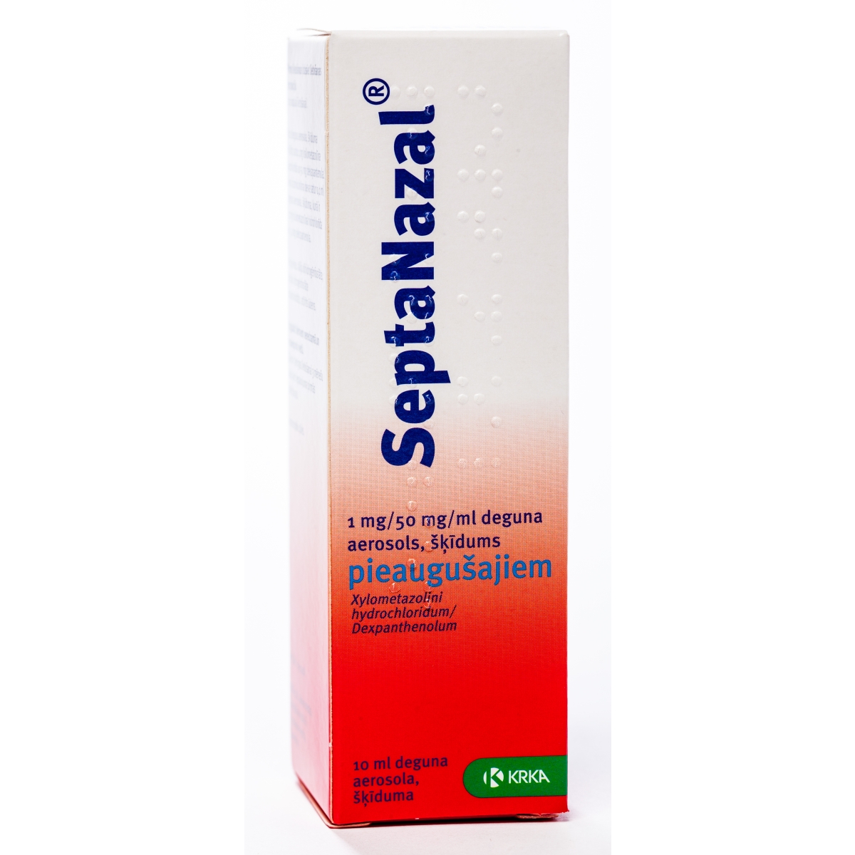 SEPTANAZAL 1.0MG/50MG/ML DEGUNA AEROSOLS 10ML(PIEAUGUŠAJIEM) - Produkta attēls