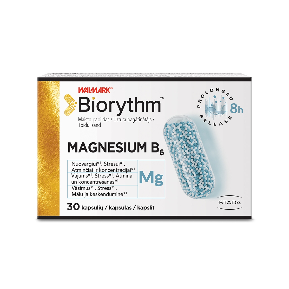 WALMARK Biorythm Magne B6 (magnijs) kapsulas, 30 gab. - Produkta attēls