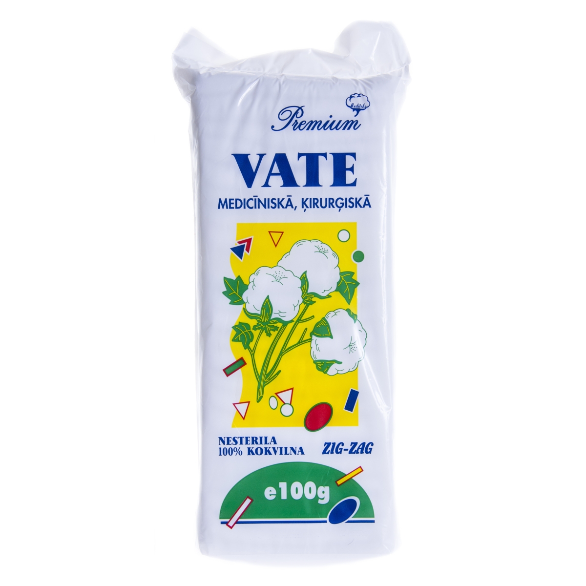 VATE MEDICĪNISKĀ ZIG-ZAG PREMIUM 100G - Produkta attēls