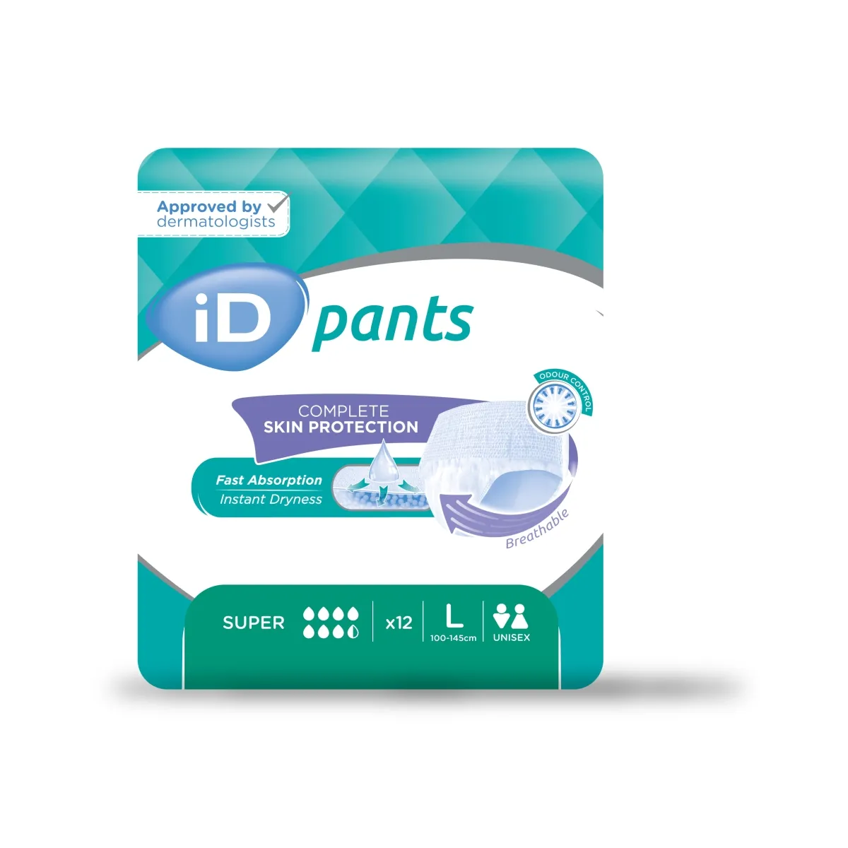 ID Pants Super L uzsūcošās bikses, 12 gab. - Produkta attēls