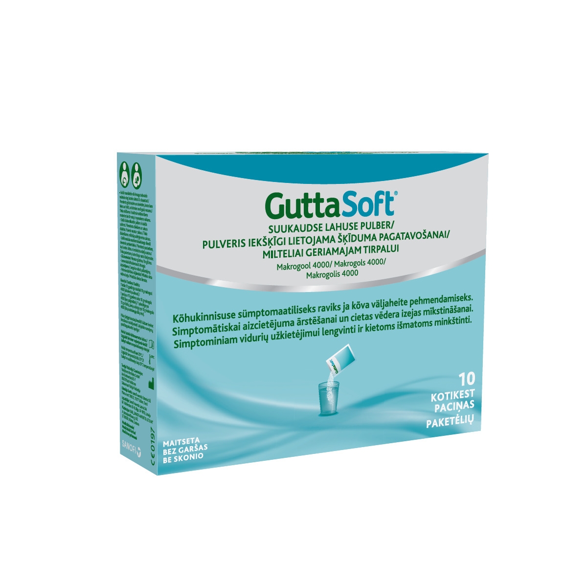 GUTTASOFT 10G pulveris, 10 gab - Produkta attēls