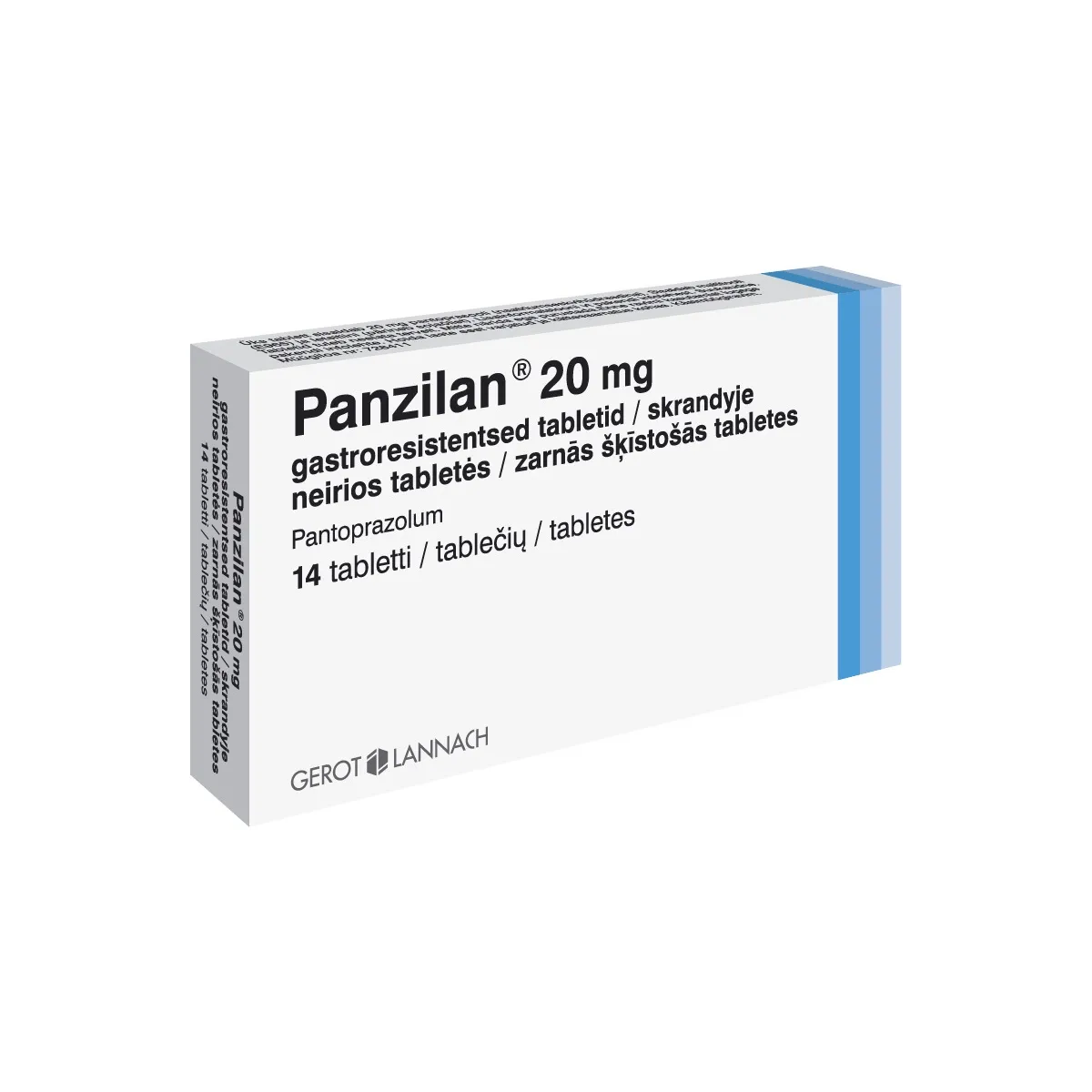 PANZILAN 20 mg tabletes, 14 gab. - Produkta attēls