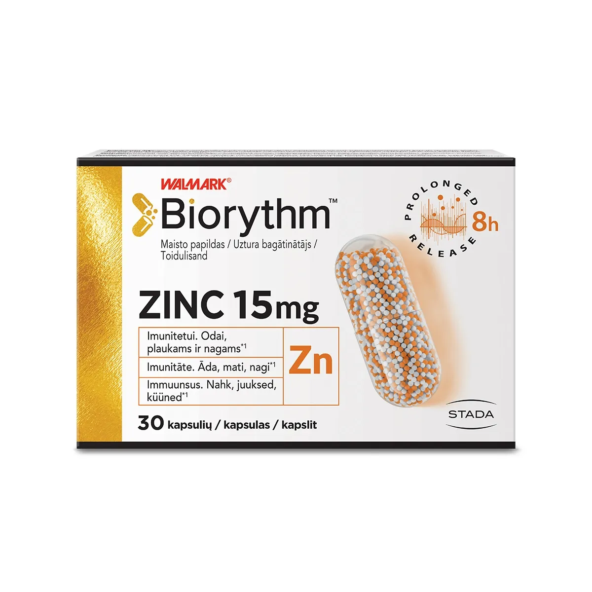 WALMARK Biorythm Zinc kapsulas, 30 gab. - Produkta attēls