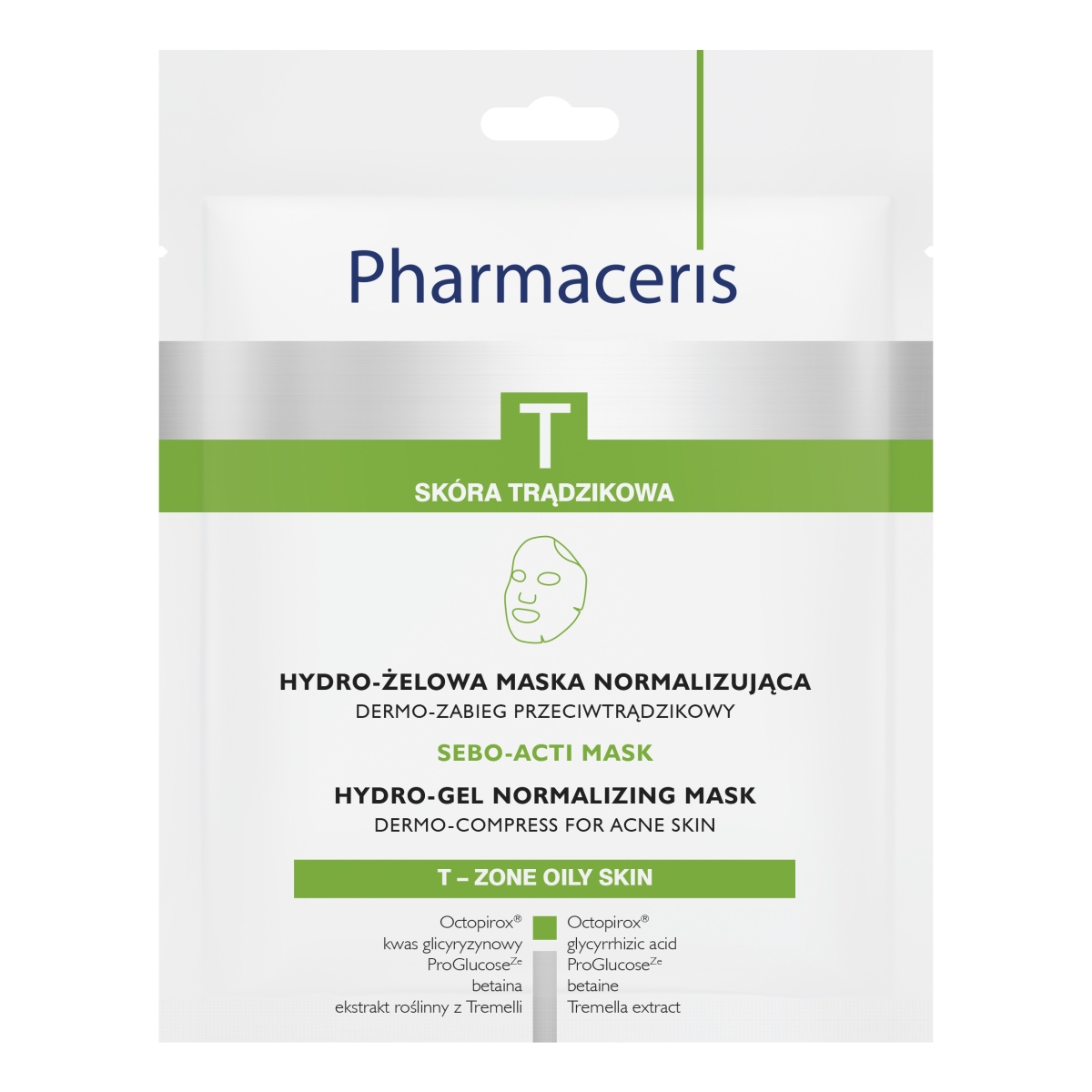 PH.T SEBO-ACTI NORMALIZĒJOŠA HIDROGĒLA MASKA - Produkta attēls