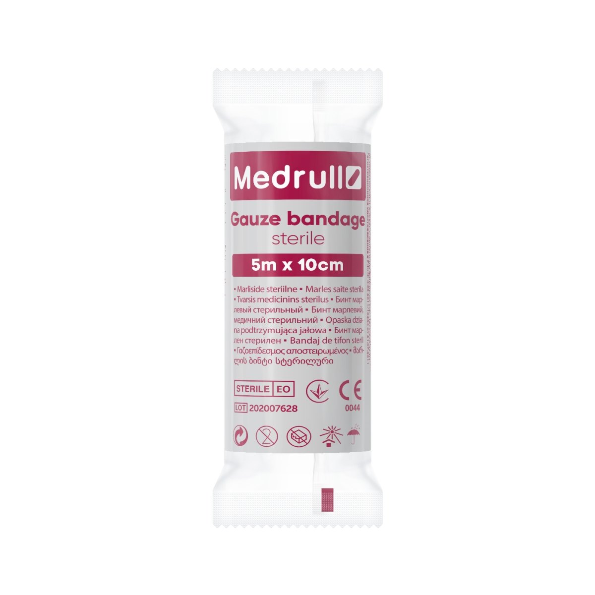 MEDRULL Saite marles sterila, 5 m x 10 cm - Produkta attēls