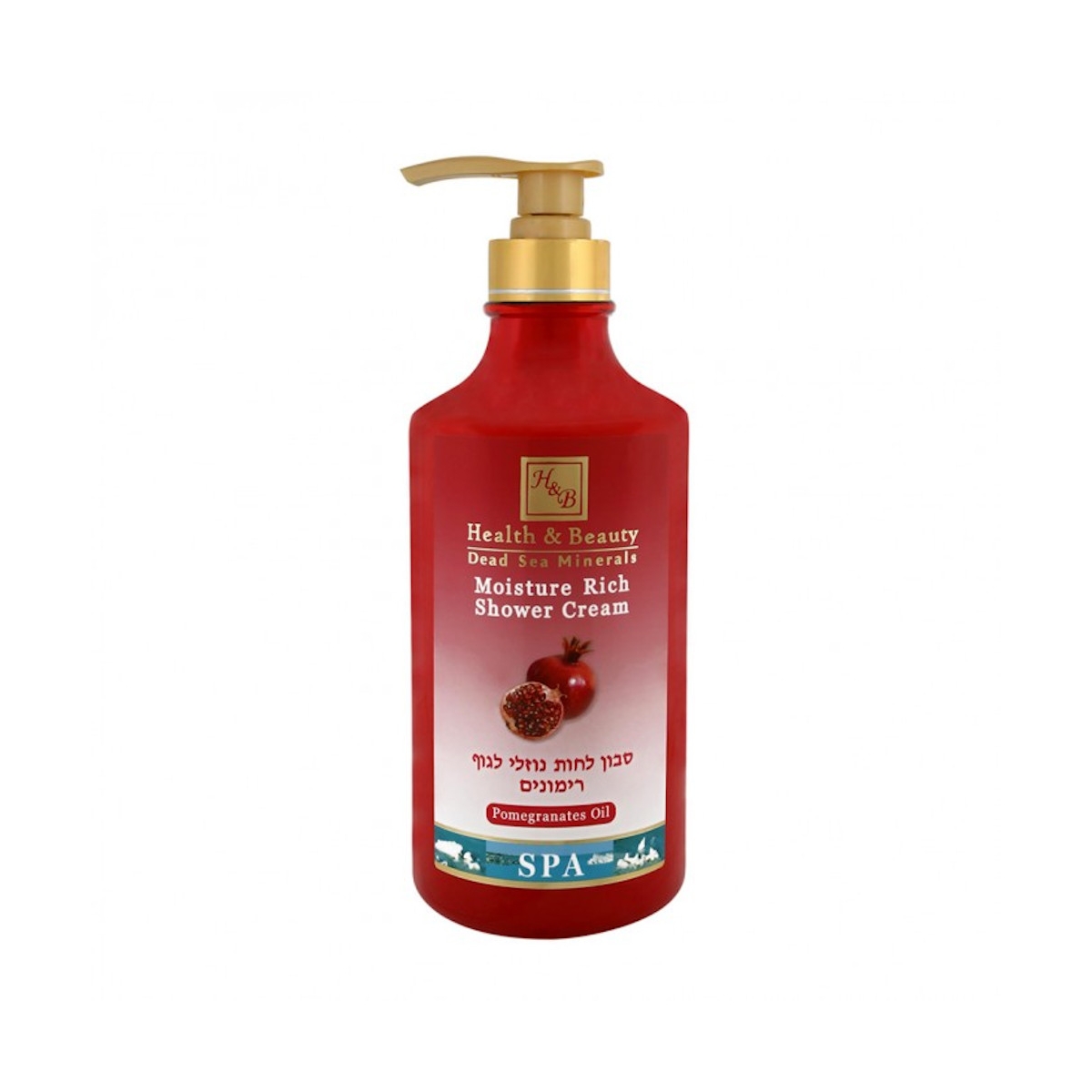 H&B mitrinošs dušas krēms ar granātābolu, 780 ml - Produkta attēls