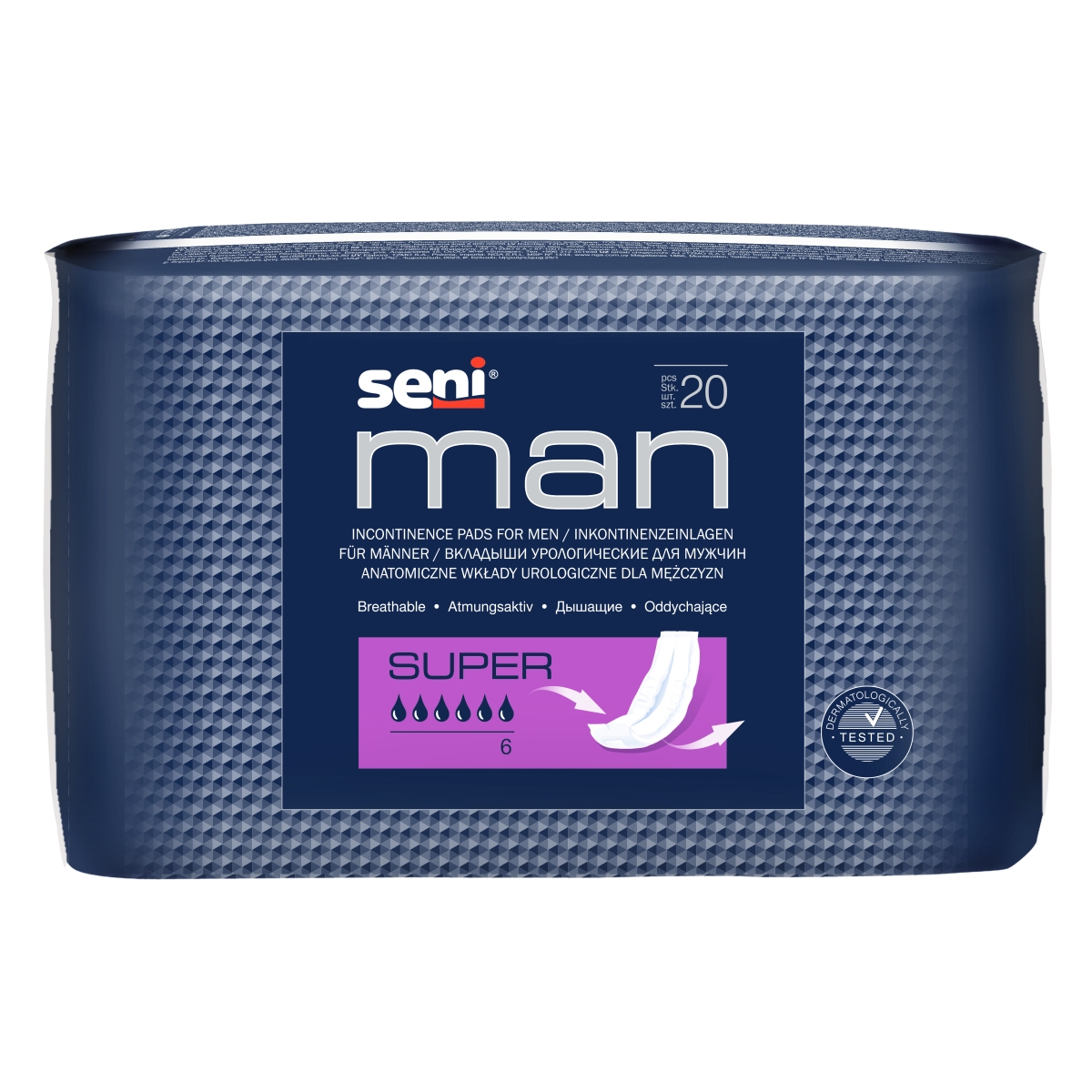 SENI MAN Super uroloģiskie ieliktņi vīriešiem, 20 gab. - Produkta attēls