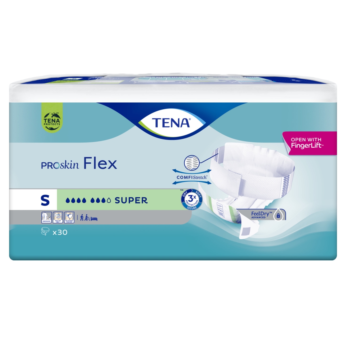 TENA Flex Super jostiņbikses S izmērs, 30 gab. - Produkta attēls