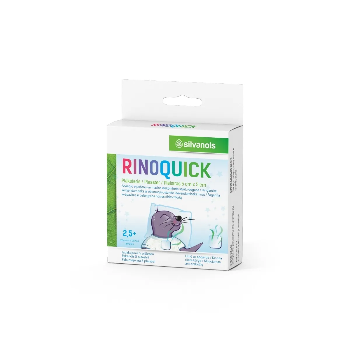 SILVANOLS Rinoquick Aroma plāksteri, 5 gab. - Produkta attēls