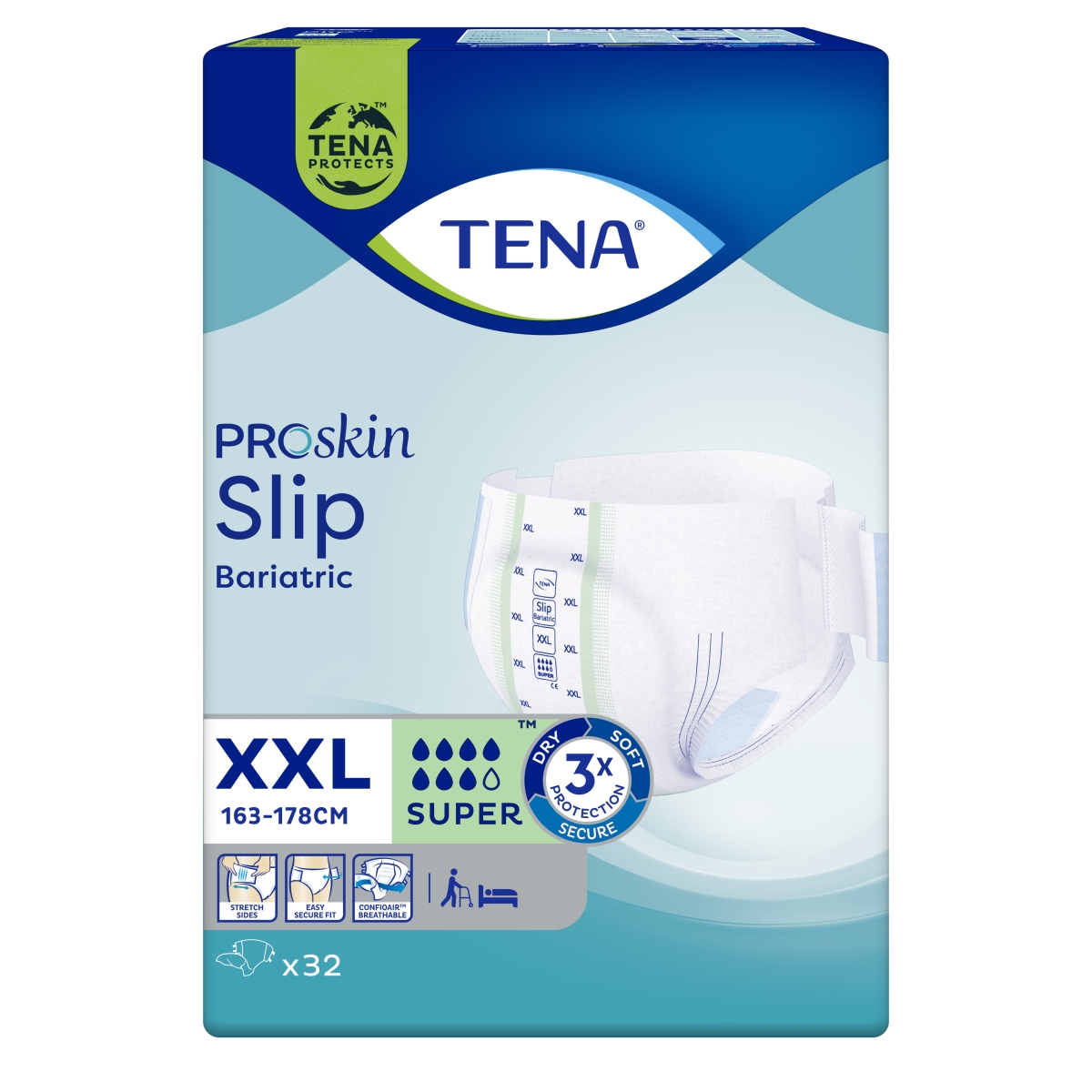 TENA Slip Bariatric autiņbikses XXL izmērs, 32 gab. - Produkta attēls