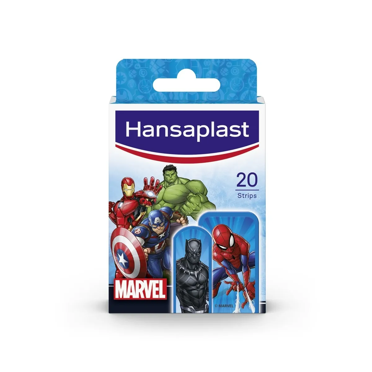 HANSAPLAST Kids Marvel plāksteri bērniem ar supervaroņu motīviem, 20 g - Produkta attēls