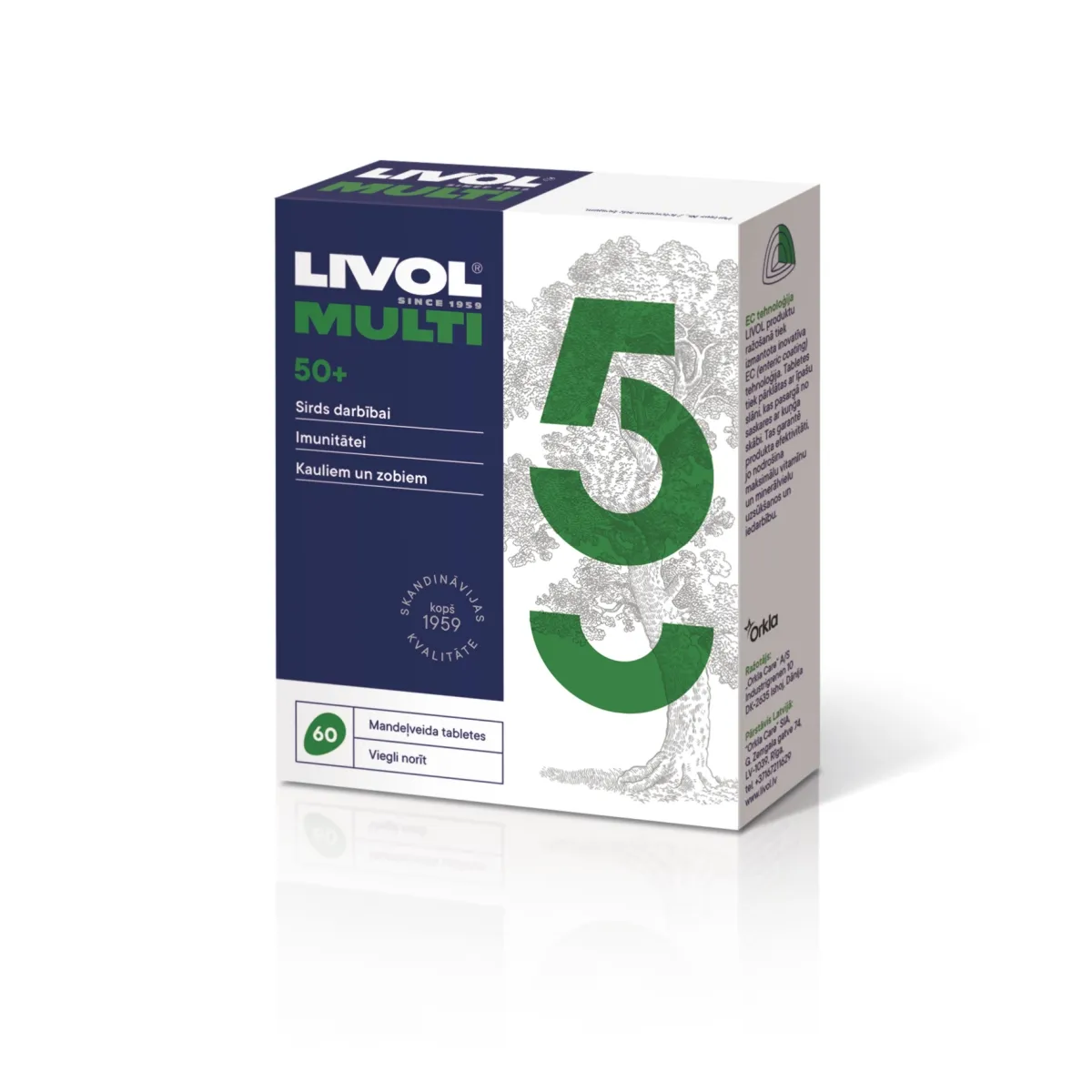 LIVOL Multi 50+ tabletes, 60 gab. - Produkta attēls