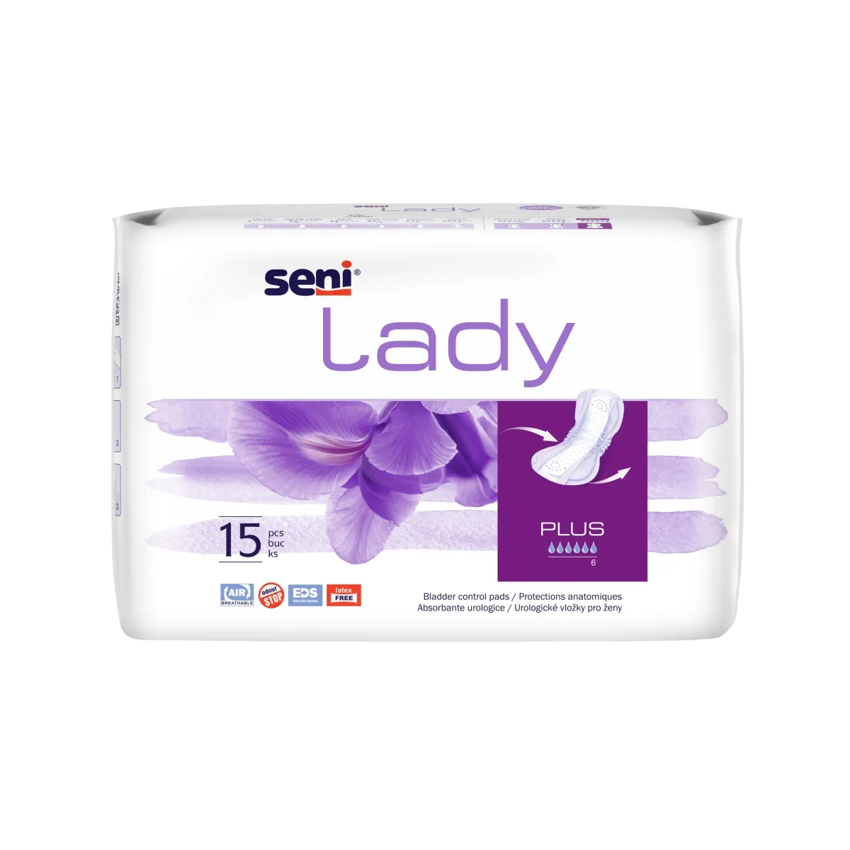 SENI LADY Plus uroloģiskie ieliktņi, 15 gab. - Produkta attēls