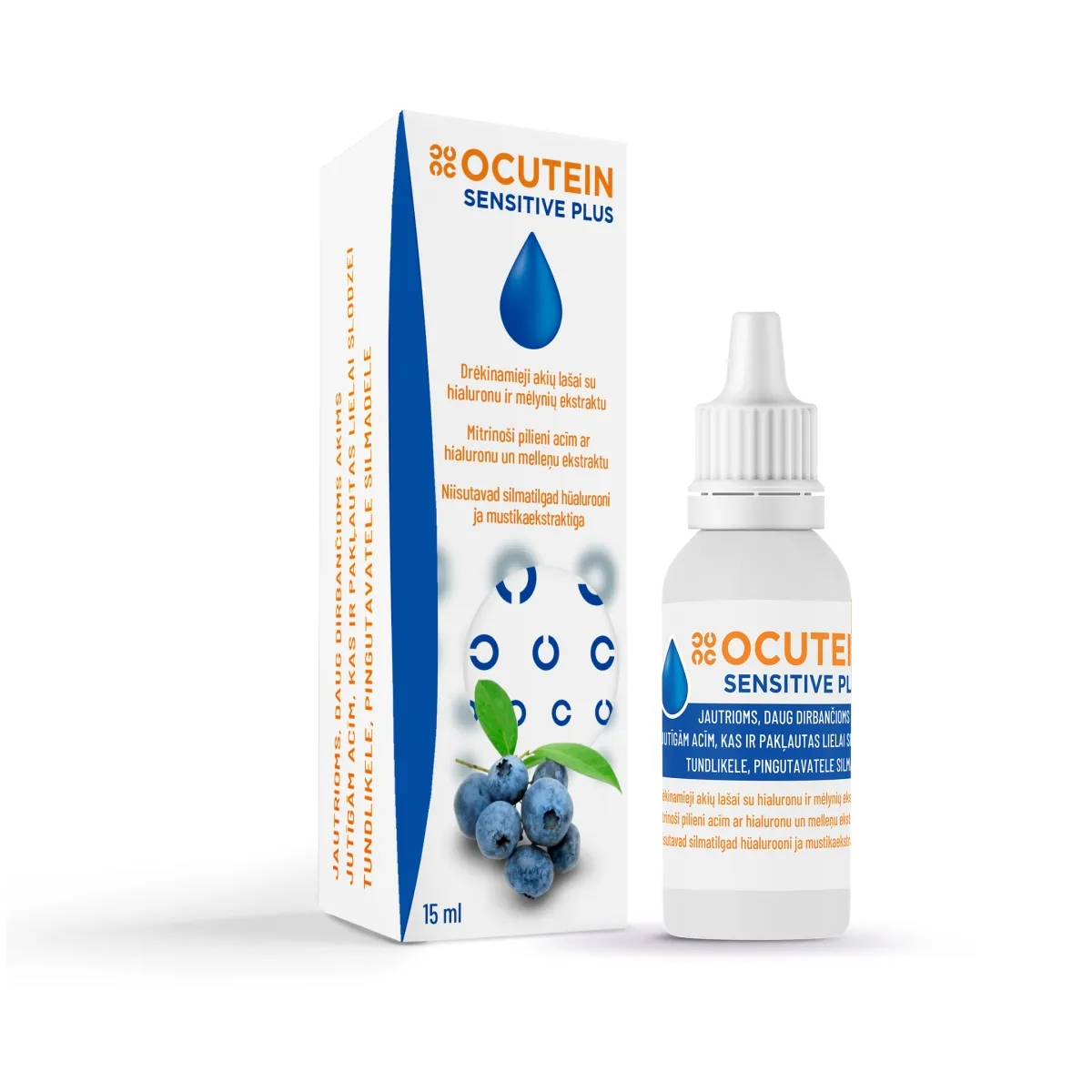Ocutein Sensitive Plus Acu Pilieni 15 ml - Produkta attēls