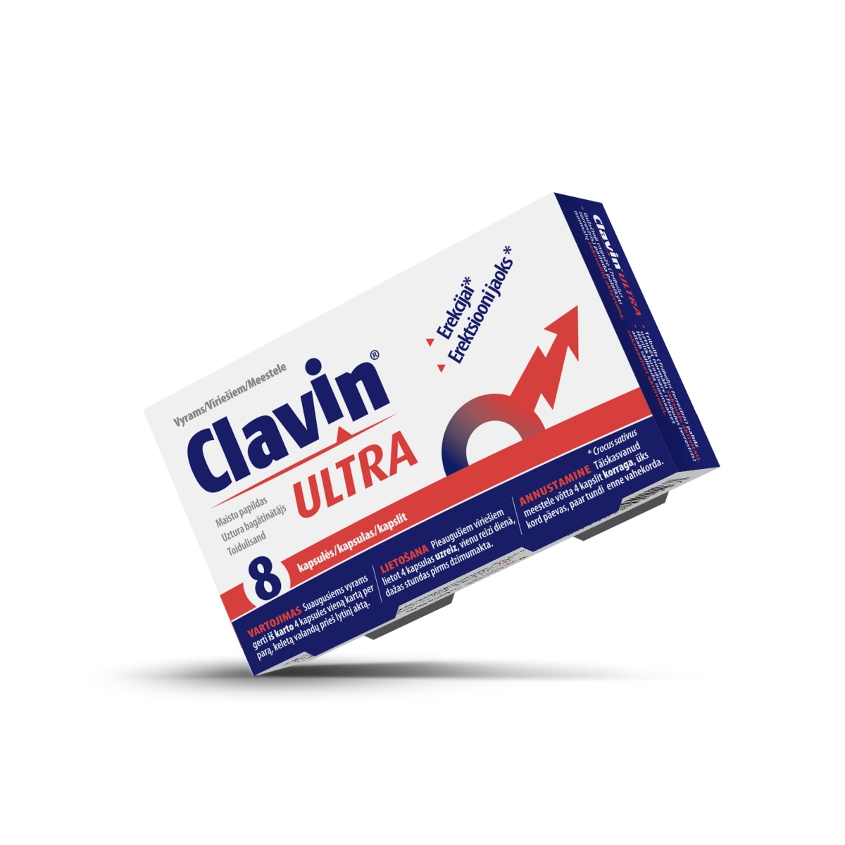 CLAVIN Ultra vīriešiem kapsulas, 8 gab. - Produkta attēls