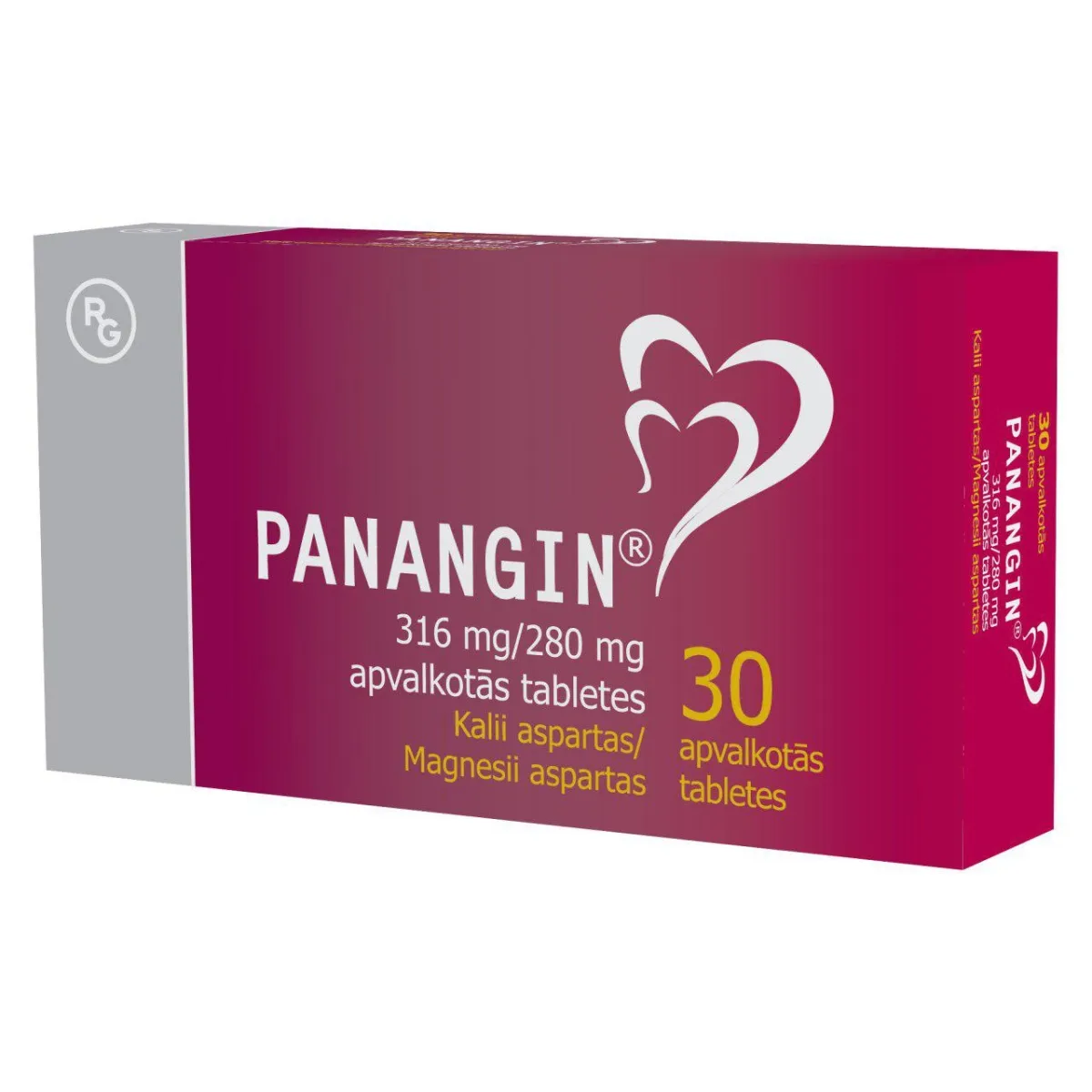 PANANGIN 316MG/280MG APV.TBL N30 - Produkta attēls