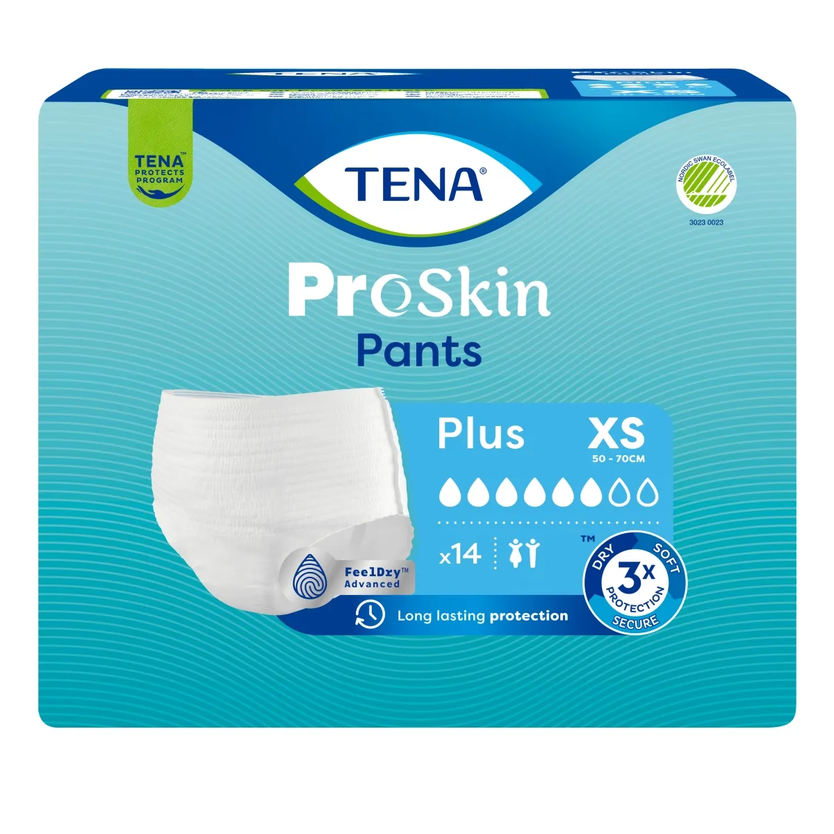 TENA Pants Plus biksītes XS izmērs, 14 gab. - Produkta attēls