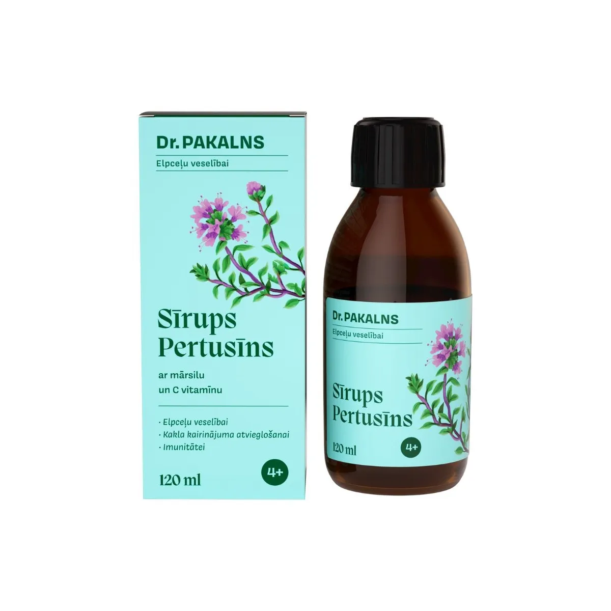 DR.PAKALNS Easy Breathe Pertusin sīrups, 120 ml - Produkta attēls