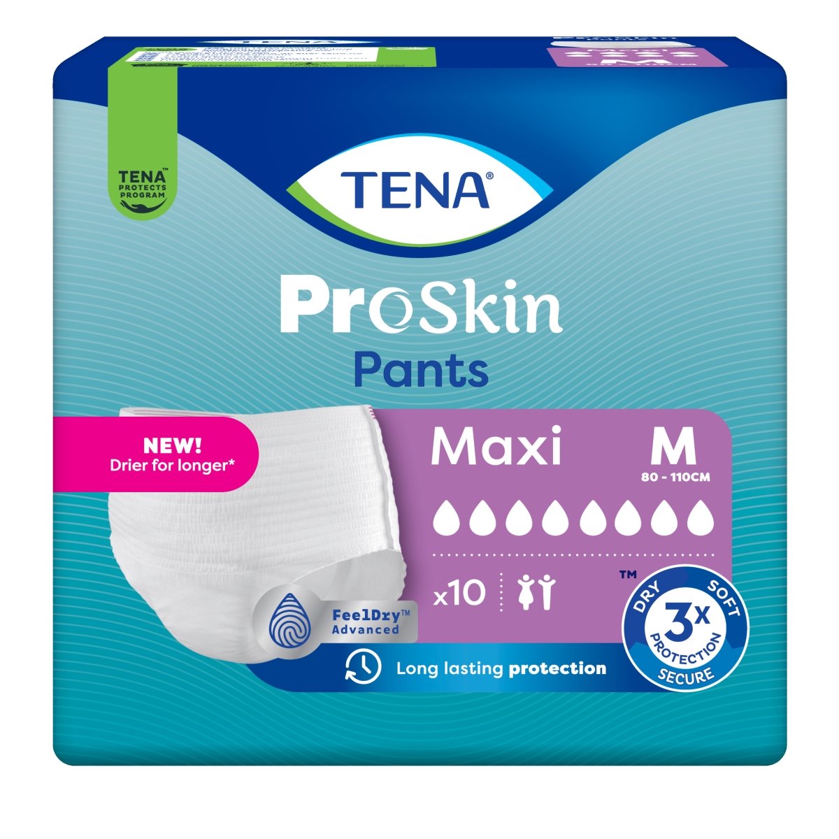 TENA Pants Maxi biksītes M izmērs, 10 gab. - Produkta attēls