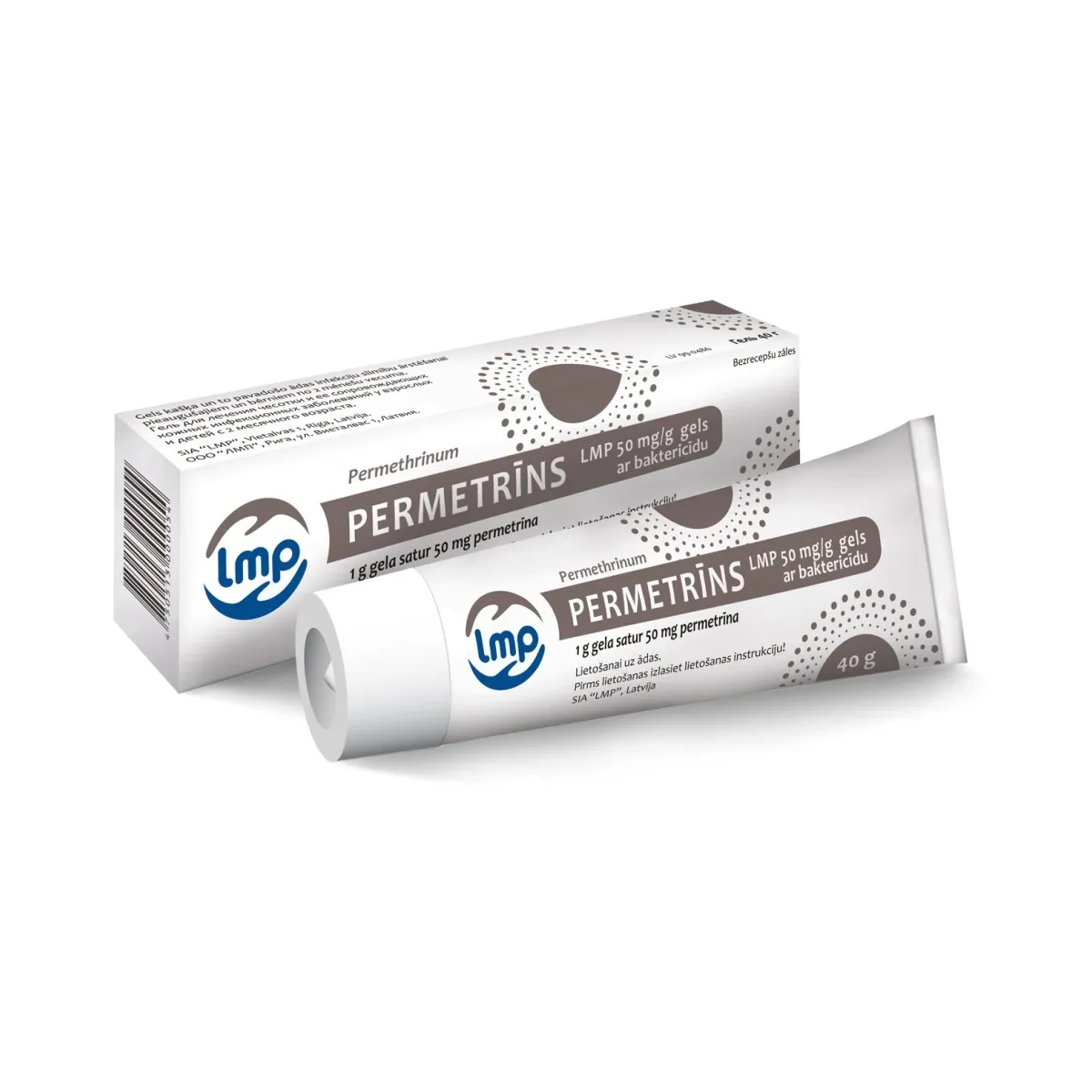 PERMETRĪNS LMP 50MG/G GELS AR BAKTERICĪDU 40G - Produkta attēls