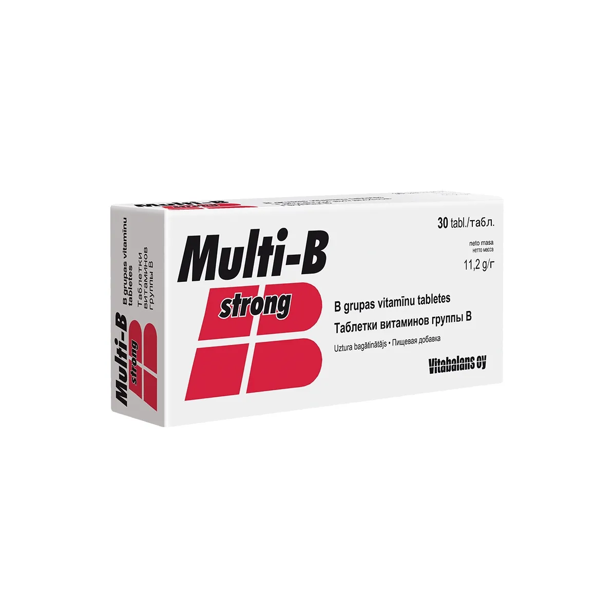 MULTI B STRONG, 30 tabletes B grupas vitamīni. - Produkta attēls