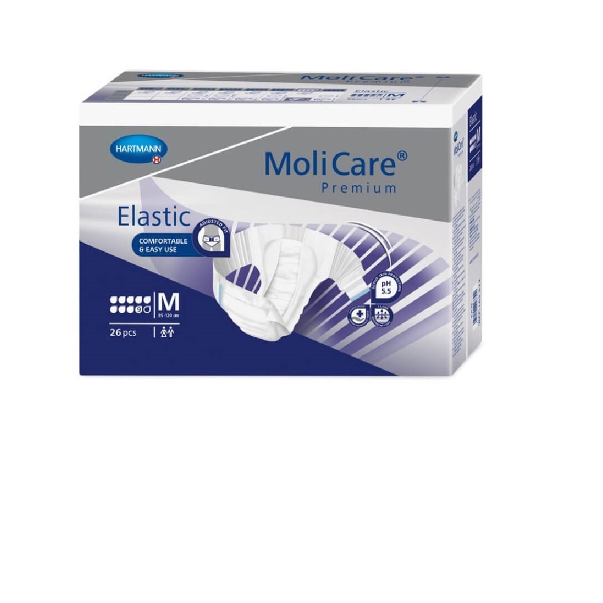 MOLICARE Premium Elastic autiņbikses (M izmērs, 9 piles), 26 gab - Produkta attēls