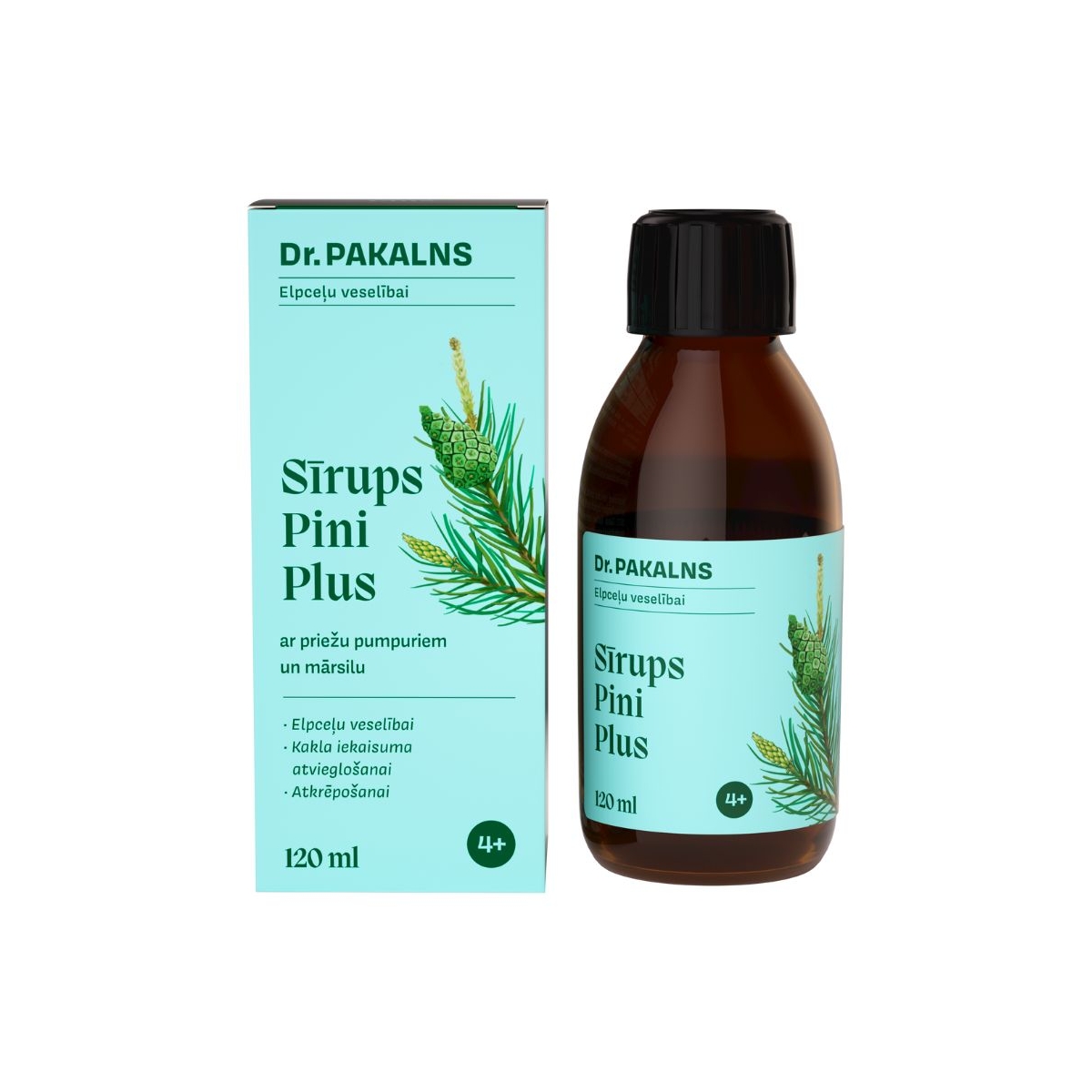DR.PAKALNS Pini Plus sīrups,120 ml - Produkta attēls