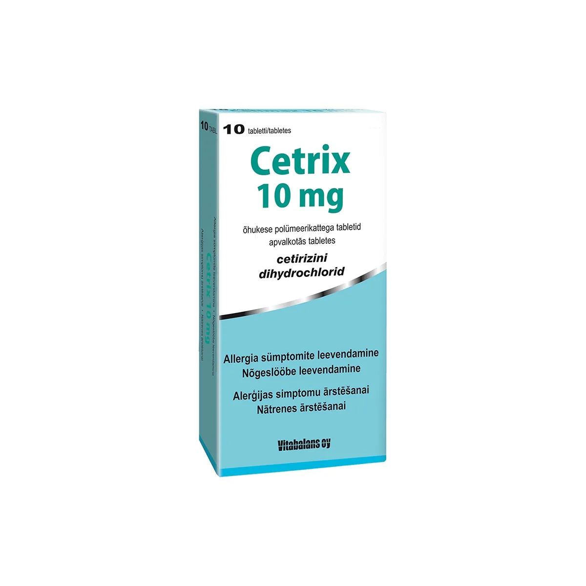 CETRIX 10 mg tabletes, 10 gab. - Produkta attēls