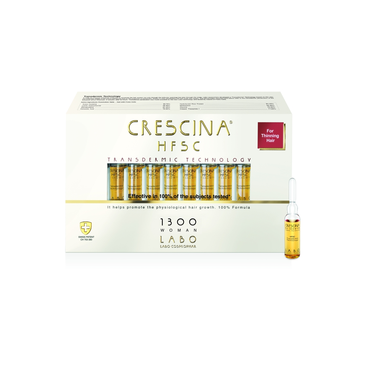 CRESCINA TRANSDERMIC ampulas matu augšanas atjaunošanai SIEV.1300,N20 - Produkta attēls
