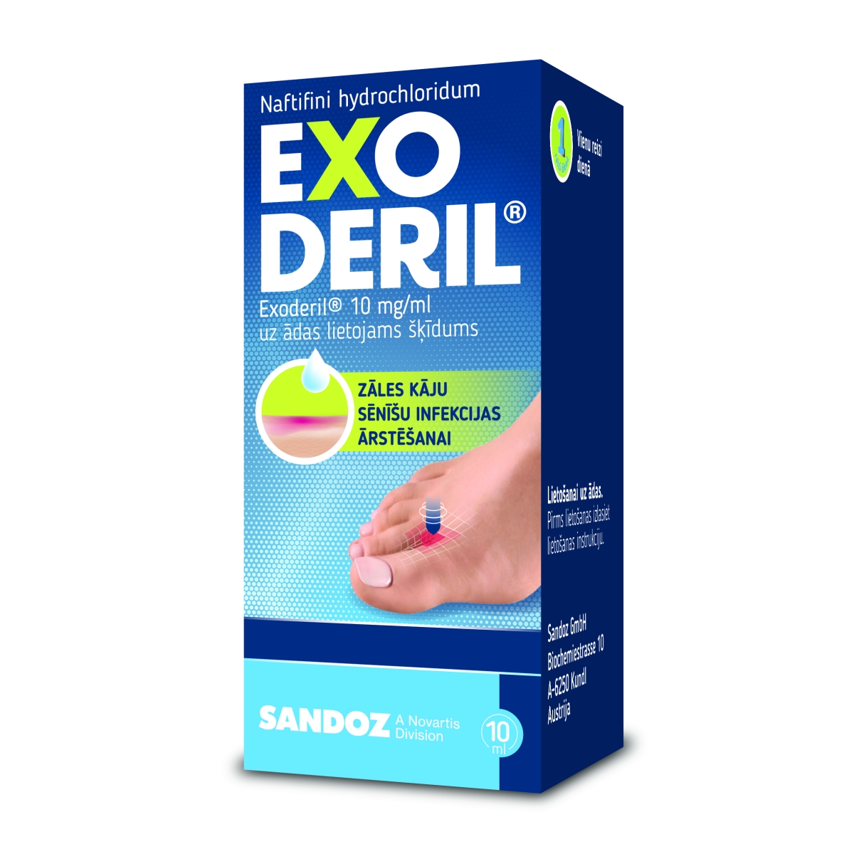 EXODERIL šķīdums, 10 ml - Produkta attēls