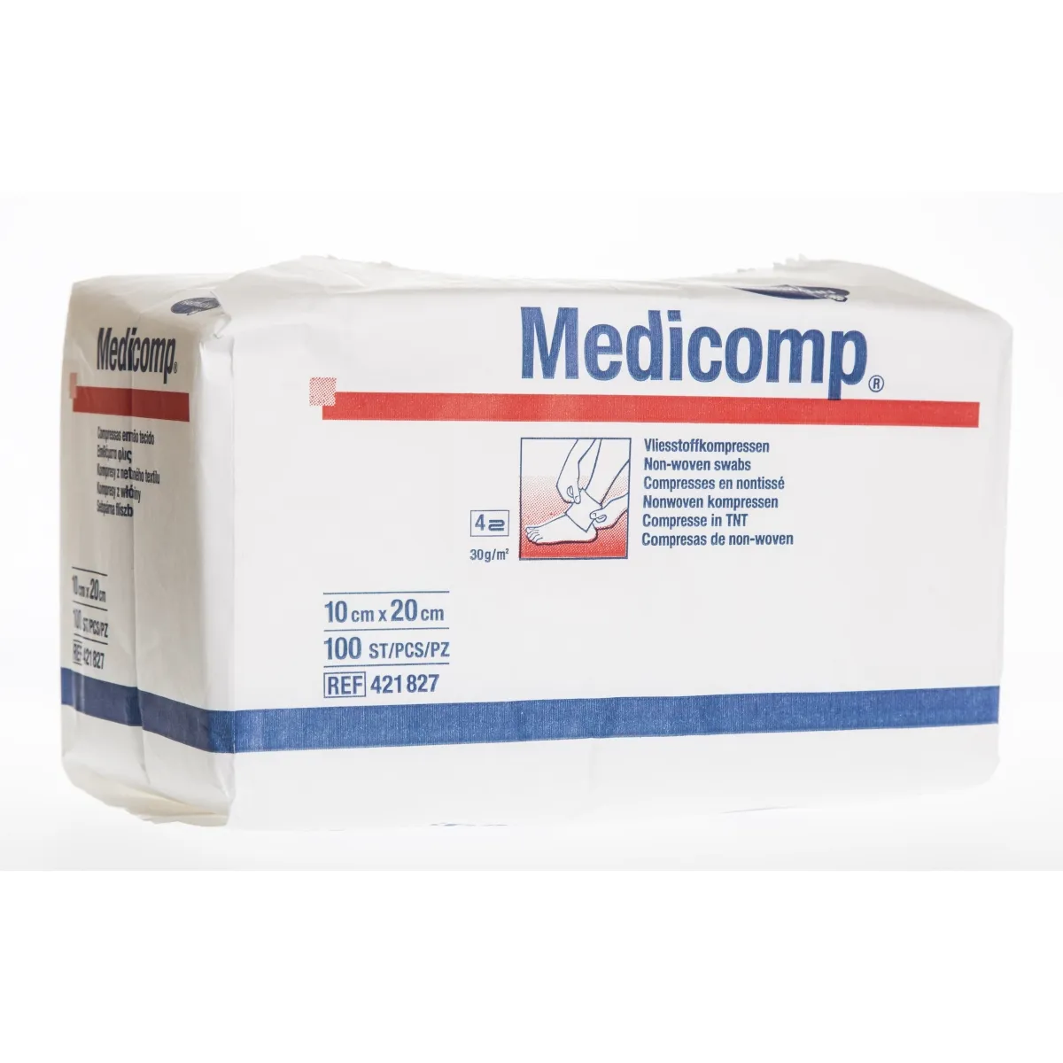 SALVETES MEDICOMP NEAUSTAS 5x5CM N100 - Produkta attēls