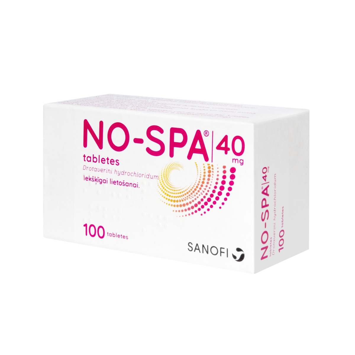 NO-SPA® 40 mg tabletes, 100 gab - Produkta attēls