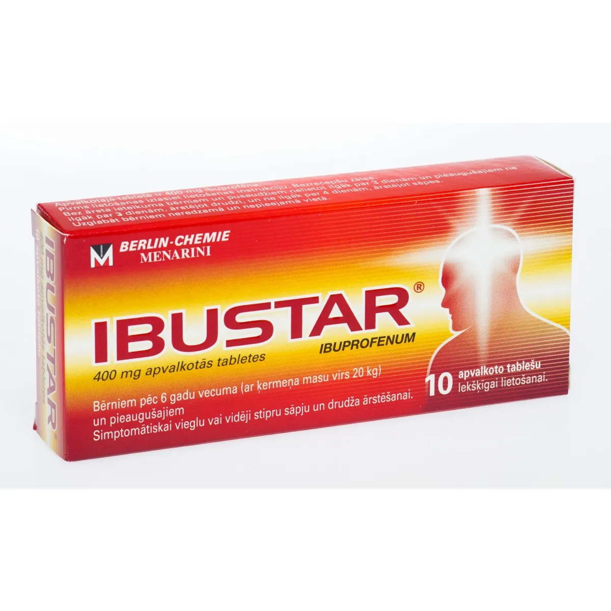 IBUSTAR 400 apvalkotās tabletes 400mg, 10 gab. - Produkta attēls