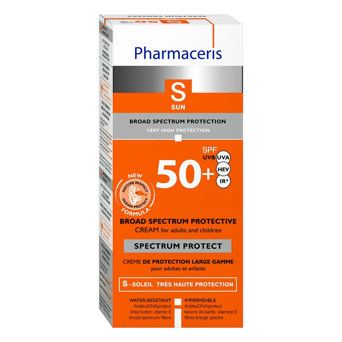 PHARMACERIS S. Broad Spectrum plaša spektra sejas aizsargkrēms SPF50+, 50 ml - Produkta attēls